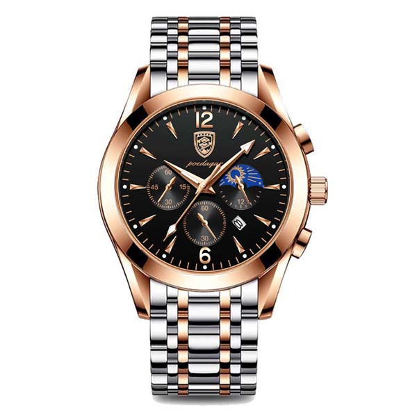 Poedagar 806 Men Watch - Black rose gold