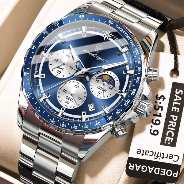 POEDAGAR 879 Luxury Chronograph Men’s Watch