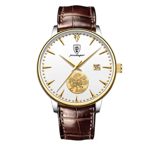 POEDAGAR 151 Automatic Mechanical Men's Watch - Brown