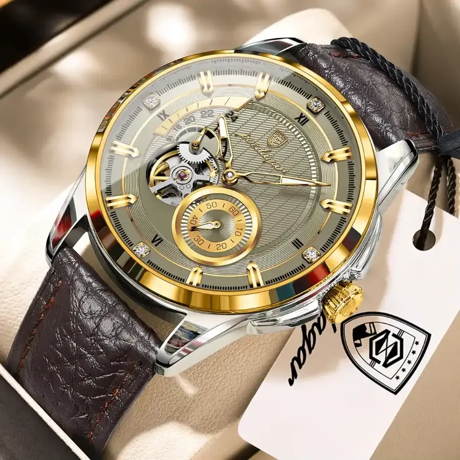 Poedagar 1427 Men's Automatics Leather Watch 1