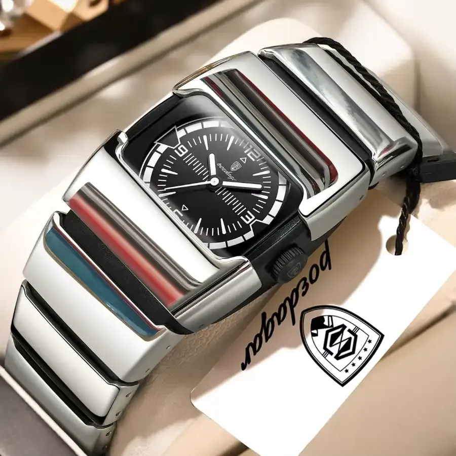 Poedagar 846 Men Quartz Watch Silver White