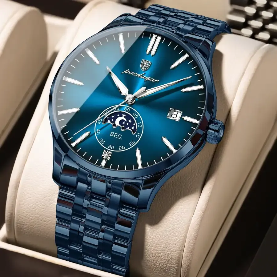 Poedagar 854 Men's Watch Blue